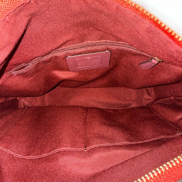 Coach Red Pebbled Leather Edie 31 Shoulder Bag - Picture 8 of 8